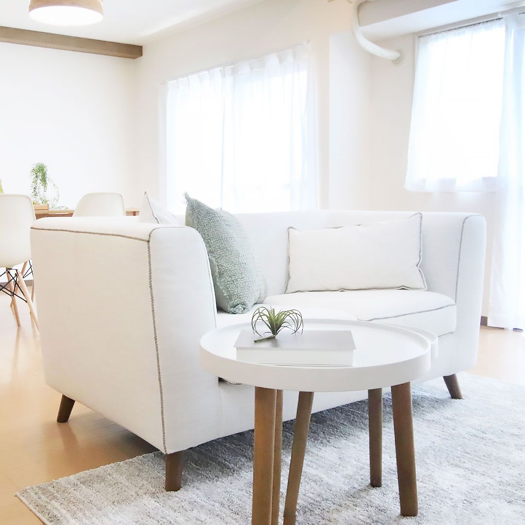 モデルルーム ソファ 2人掛け アイボリー