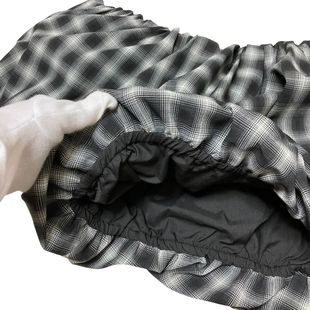  25 SS anuans アニュアンス ボリュームバルーントップス オフショルダーブラウス サイズF ブラック ホワイト レディース 古着 半袖 シャツ ブラウス