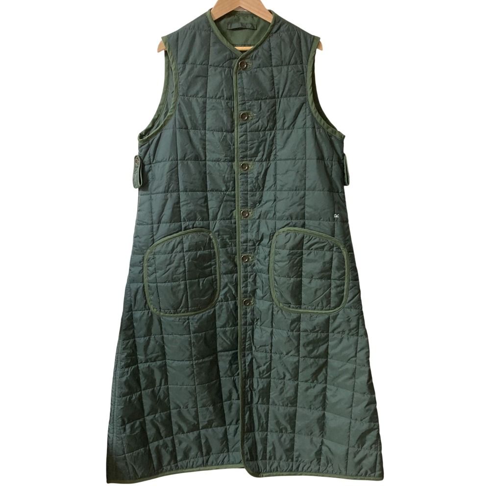 45R フォーティファイブアール ナイロンのキルティングロングベスト 7091077 サイズ0 カーキ グリーン レディース 古着