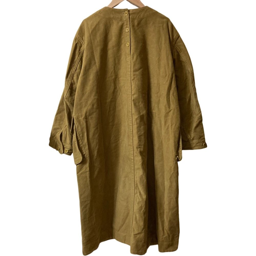45 R フォーティファイブアール コットンツイードのコンビハンティングドレス ワンピース ベージュ グリーン レディース 古着