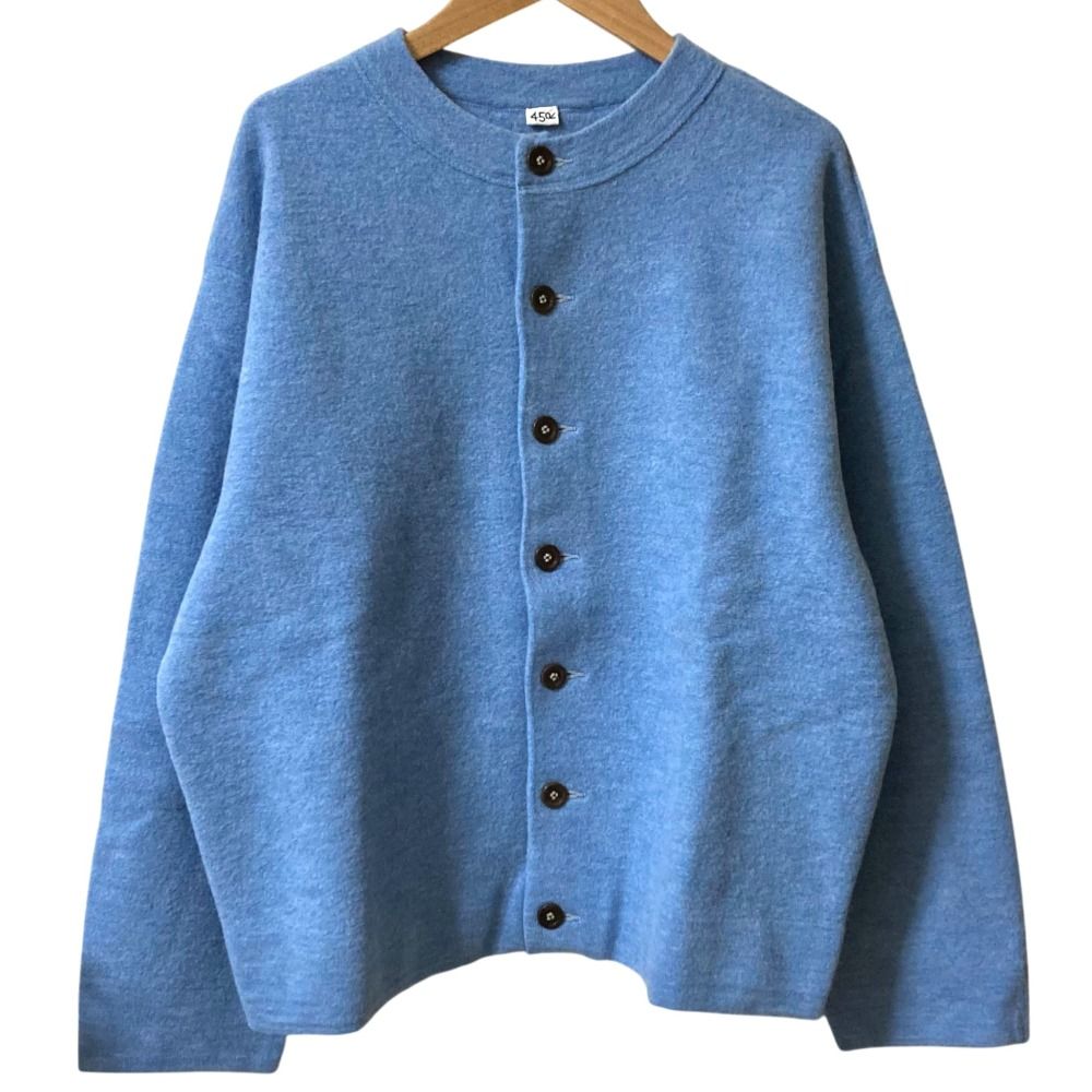 45R フォーティファイブアール フロート縮絨deカーディガン 7108094 サイズ3 ライトブルー レディース 古着