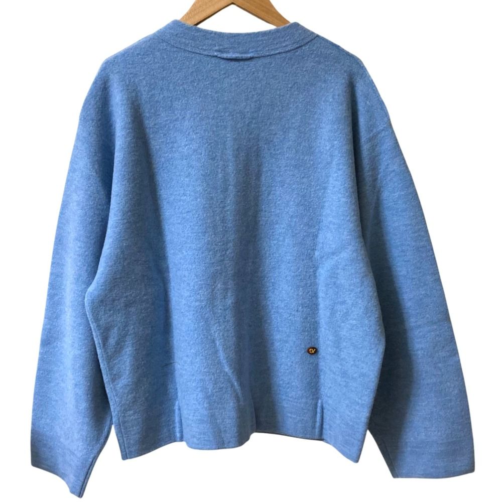 45R フォーティファイブアール フロート縮絨deカーディガン 7108094 サイズ3 ライトブルー レディース 古着
