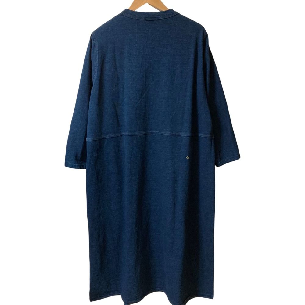 45 R フォーティファイブアール でこぼこ天竺のドレス ワンピース インディゴブルー レディース 古着