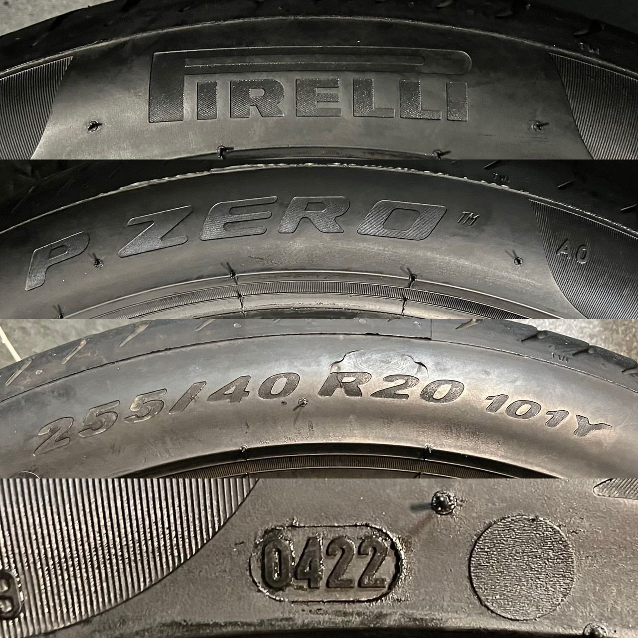  製 約8 3～8 8分山 ピレリ PIRELLI ピーゼロ P ZERO AO 255 40 R 20 2本 h_669 20インチ サマータイヤ ノーマルタイヤ