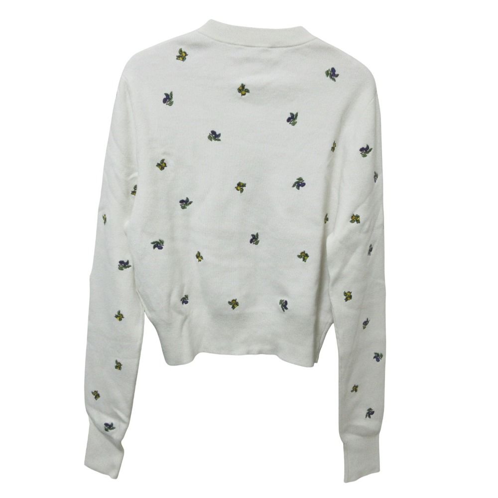 クリーニング済 22SS CABaN キャバン トゥモローランド エンブロイダリー カシミヤブレンド ニット カーディガン F アイボリー レディース 古着