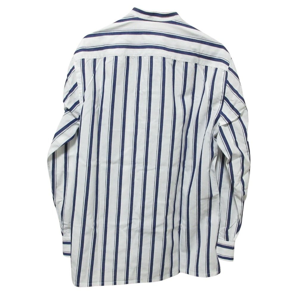 Salvatore Piccolo サルヴァトーレピッコロ バント シャツ S ホワイト ネイビー メンズ 古着