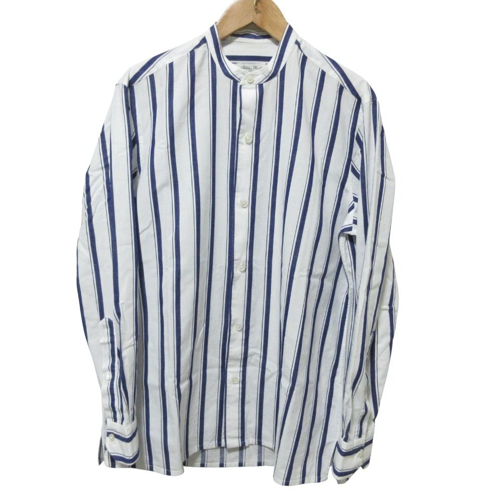 Salvatore Piccolo サルヴァトーレピッコロ バント シャツ S ホワイト ネイビー メンズ 古着
