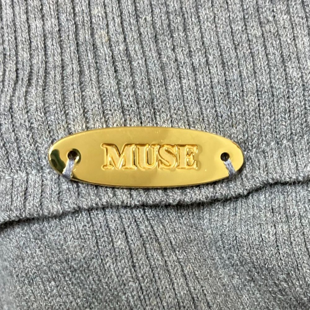 25SS MUSE de Deuxieme classe ミューズドゥーズィエムクラス LOREL D RIB スカート 25060500411010 サイズ36 グレー レディース 古着 TAXISZCZECINEK_PL