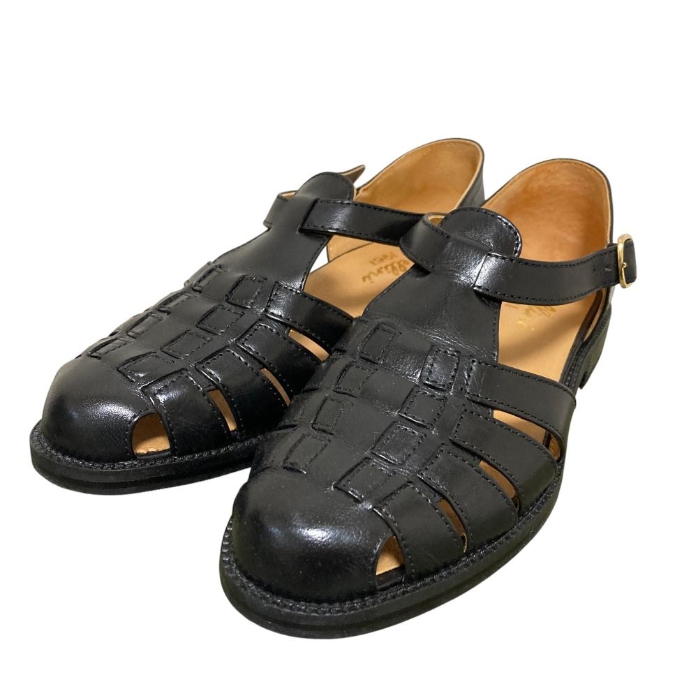 DIEGO BELLINI ディエゴ ベリーニ グルカサンダル D 5290 サイズ37 約23 5 cm ブラック レディース 古着