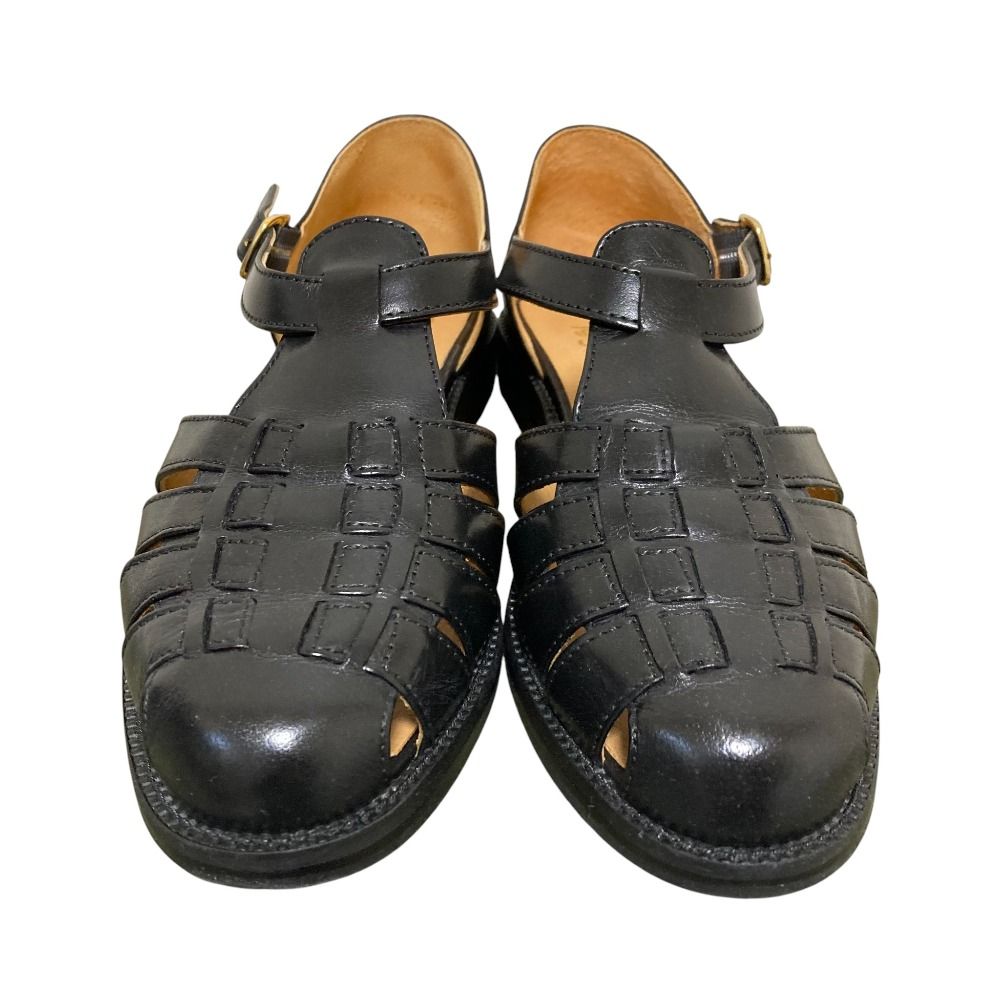 DIEGO BELLINI ディエゴ ベリーニ グルカサンダル D 5290 サイズ37 約23.5 cm ブラック レディース 古着