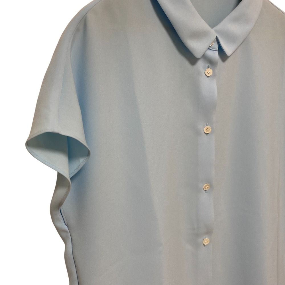 24SS Theory luxe セオリーリュクス MARVINE SERRA ブラウス シャツ サイズ38 ライトブルー レディース 古着