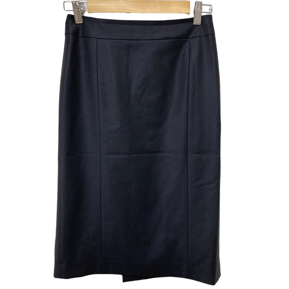 24SS Theory luxe セオリーリュクス EXECUTIVE VEVILA L2 スカート サイズ34 ブラック レディース 古着