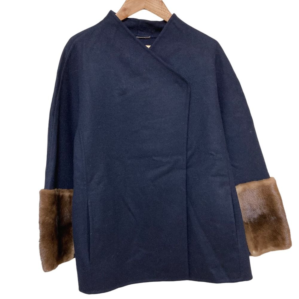 040マルティニーク3.1万上質ストレッチノーカラージャケット グレー