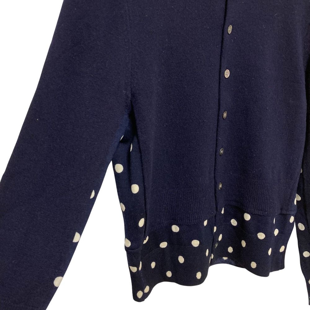 AD2009 COMME des GARCONS コムデギャルソン コムコム ドットレイヤード ニットカーディガン RD-N009 サイズS ネイビー レディース 古着