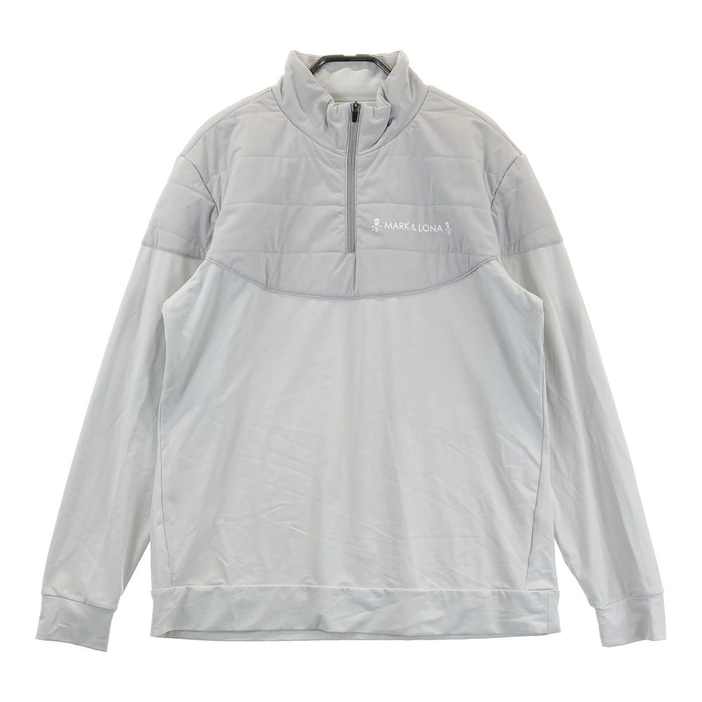 サイズ 50 MARK-LONA マークアンドロナ ハーフジップ 中綿切替ブルゾン グレー系 240101398043 ゴルフウェア メンズ ストスト
