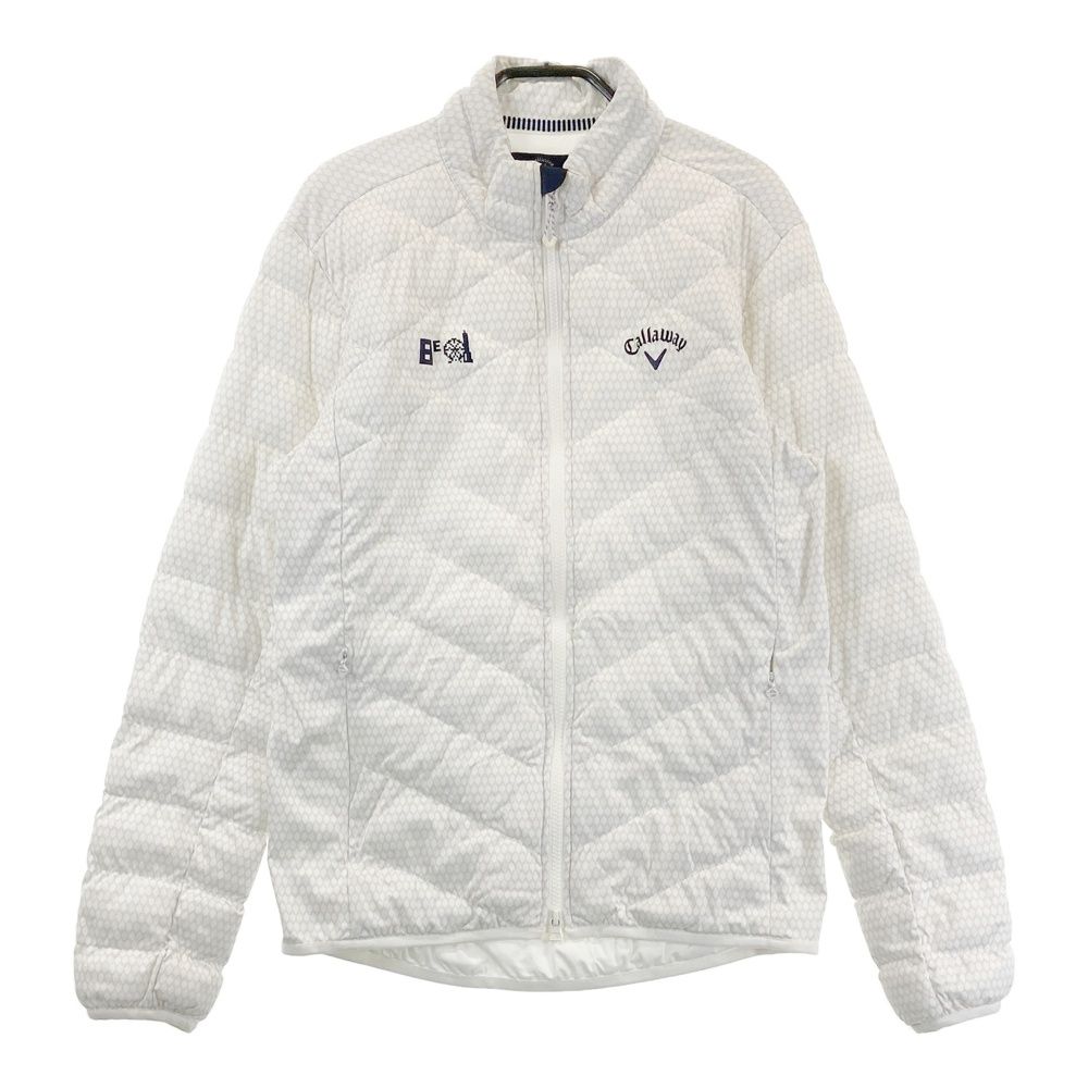 サイズ L CALLAWAY キャロウェイ 中綿ジャケット 総柄 ホワイト系 240101407474 ゴルフウェア メンズ ストスト