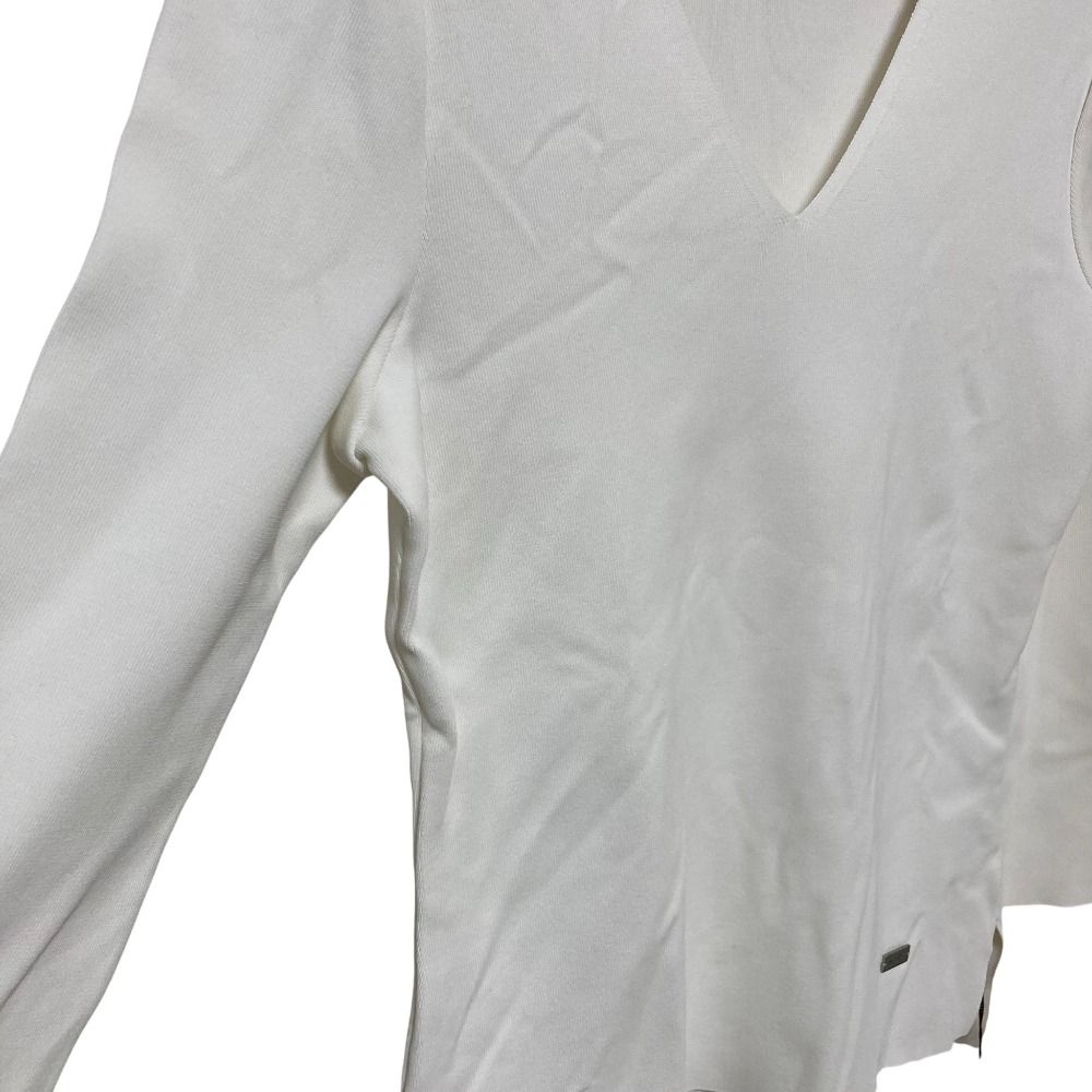 FOXEY フォクシー セインボーテ ニット カットソー 37469 サイズ38 ホワイト レディース 古着