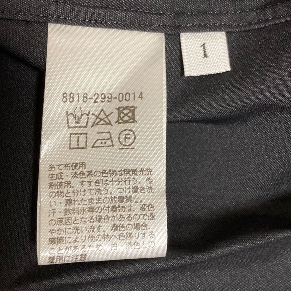  LOEFF ロエフ スーピマコットンブロードウエストポイントクラシカルシャツ 8816-299-0014 サイズ1 ブラック レディース 古着 半袖 シャツ ブラウス
