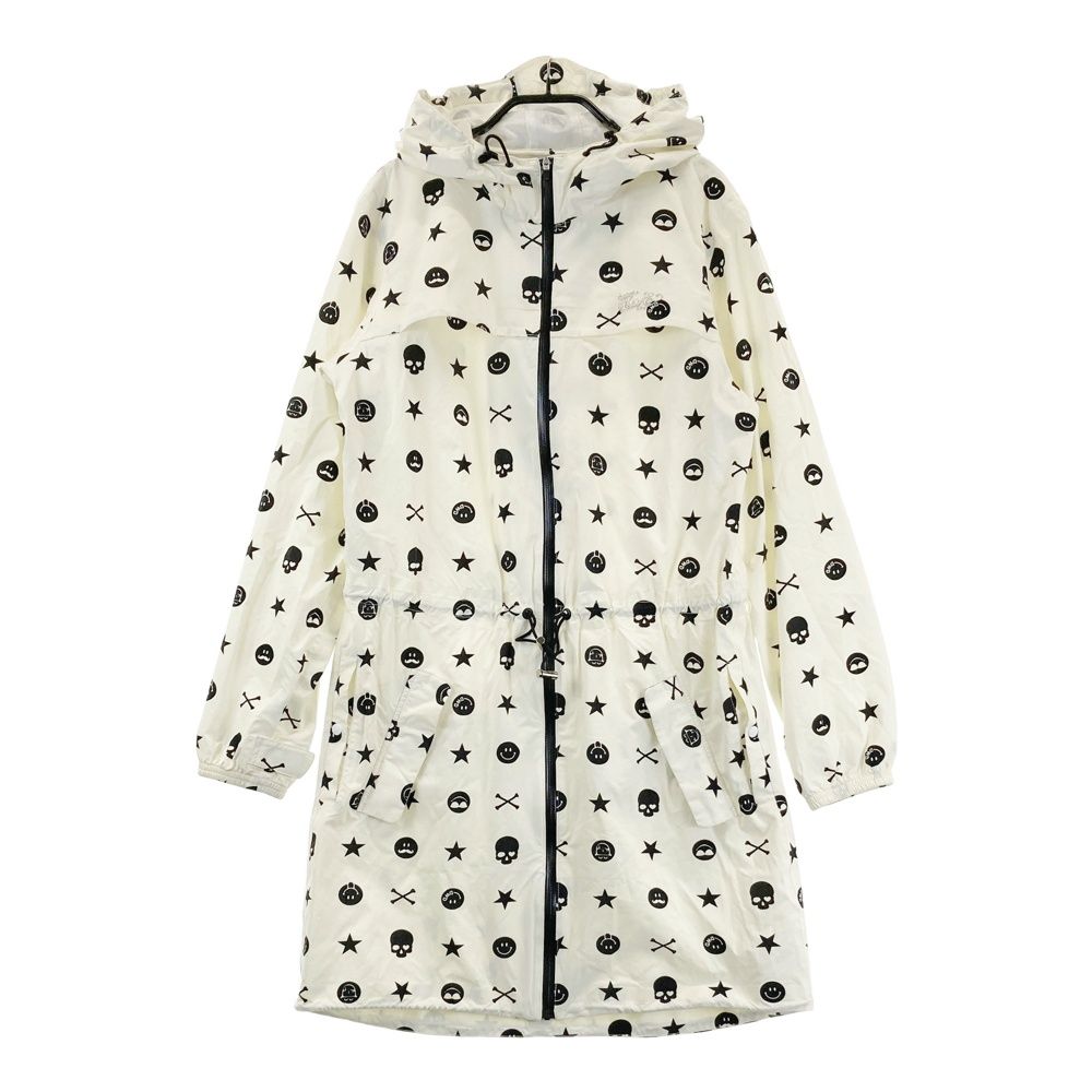 サイズ 2 DANCE WITH DRAGON ダンスウィズドラゴン レイン 長袖ワンピース スカル ニコちゃん 総柄 ベージュ系 240101553578 ゴルフウェア レディース ストスト