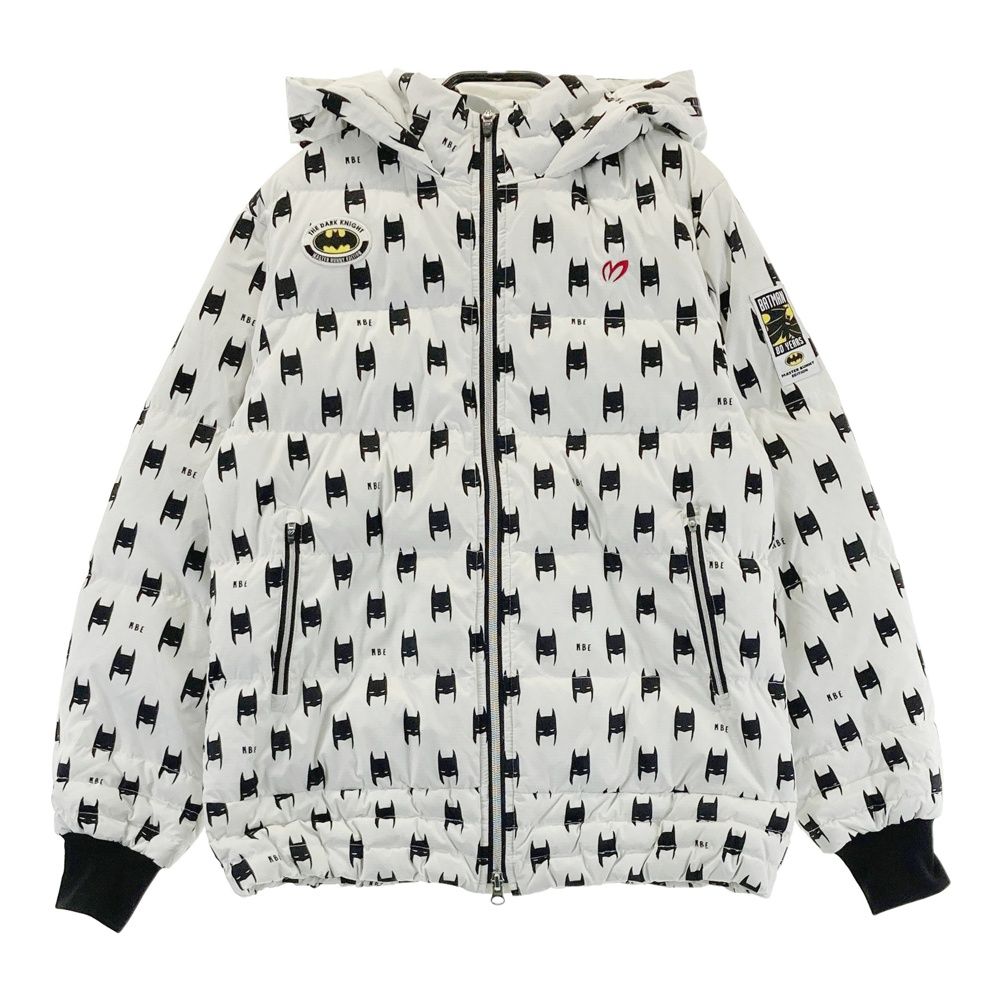 サイズ 1 MASTER BUNNY EDITION マスターバニーエディション ×BATMAN フード付 ダウンジャケット バッドマン ロゴ総柄 ホワイト系 240101554381 ゴルフウェア レディース ストスト