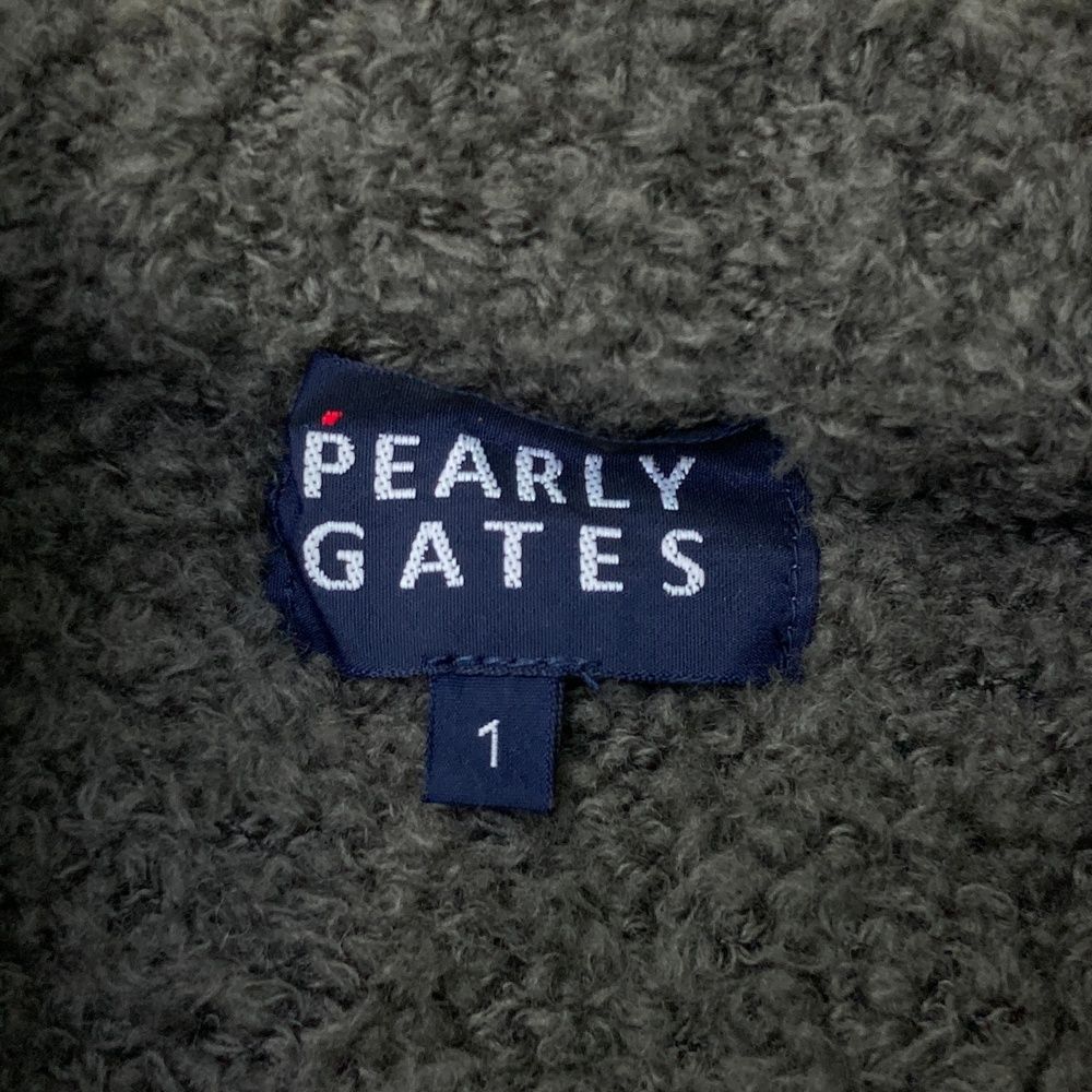 サイズ：1 PEARLY GATES パーリーゲイツ ボア ニット ジップジャケット カーキ系 [240101554502] ゴルフウェア レディース ストスト