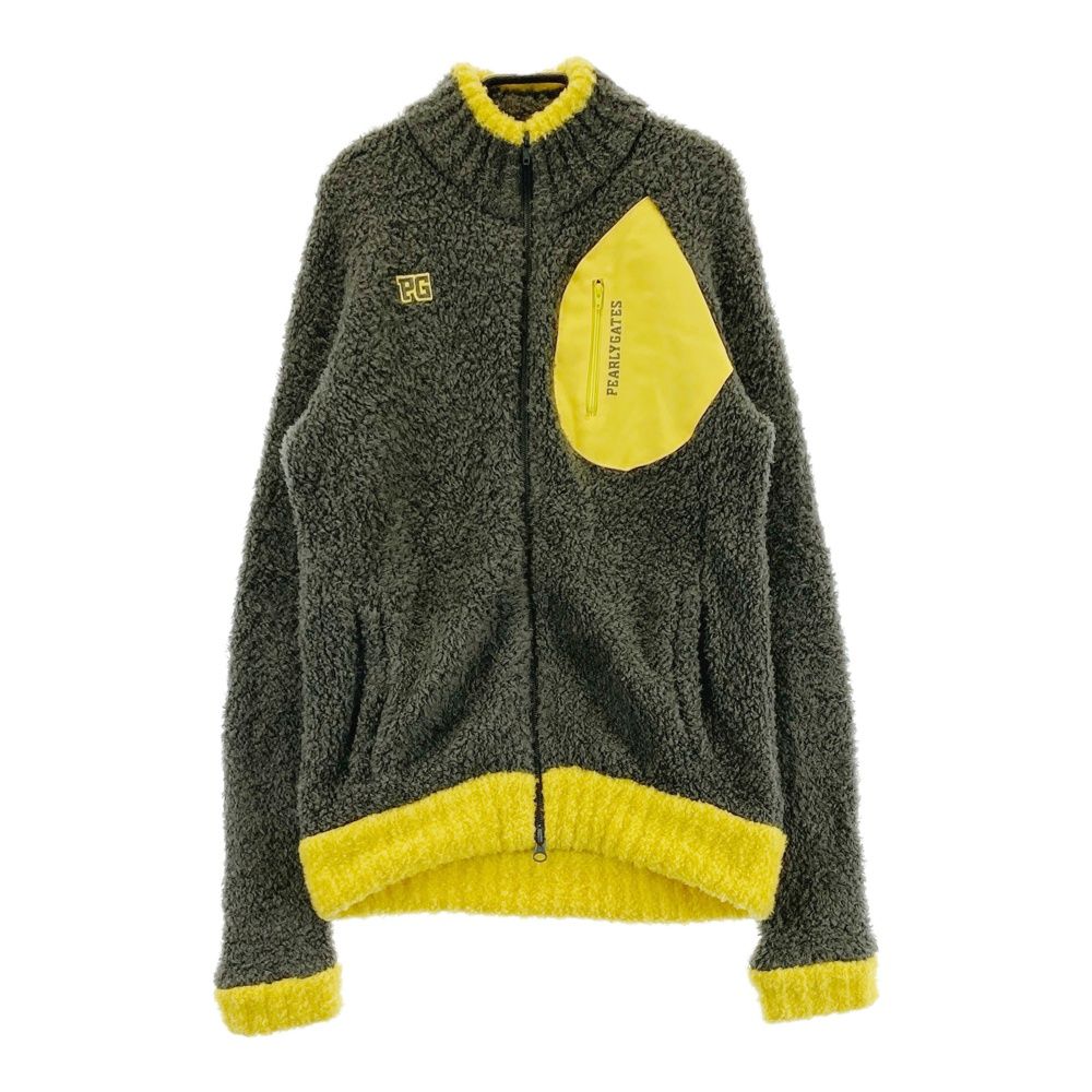サイズ 1 PEARLY GATES パーリーゲイツ ボア ニット ジップジャケット カーキ系 240101554502 ゴルフウェア レディース ストスト