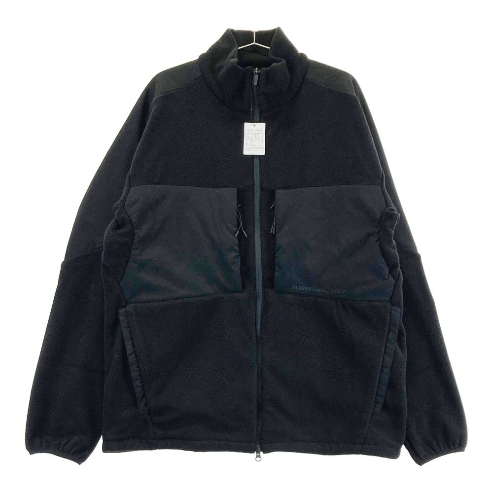 サイズ 7 ラッセルノ ルチャ フリース切替 長袖ジャケット ブラック系 ゴルフウェア メンズ ストスト
