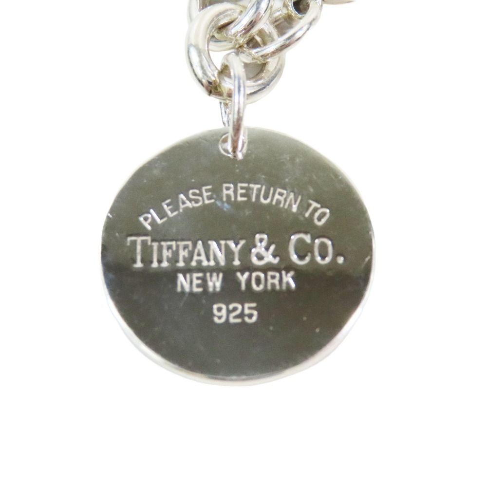仕上げ済 TIFFANY-CO. ティファニー リターントゥ ラウンドタグ チェーン ブレスレット 925 シルバー メンズ レディース 古着