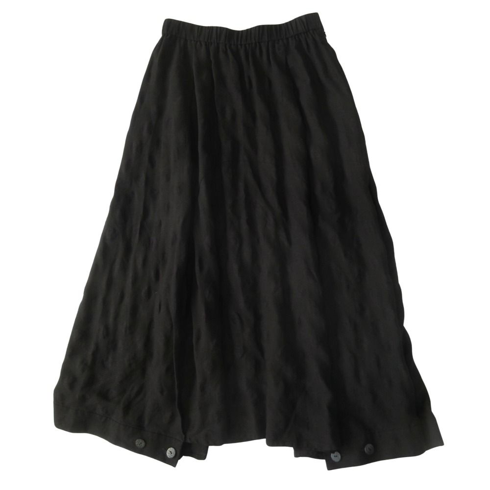 Senso unico センソユニコ 慈雨 ドット 水玉 スカート ボトムス パンツ 変形 サルエル 07122062 サイズ40 黒 ブラック レディース 古着
