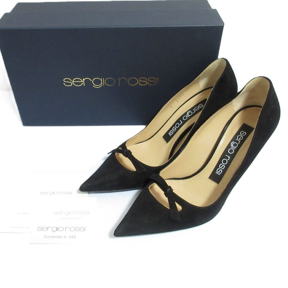 新品同様 sergio rossi セルジオロッシ ポインテッドトゥ ハイヒール