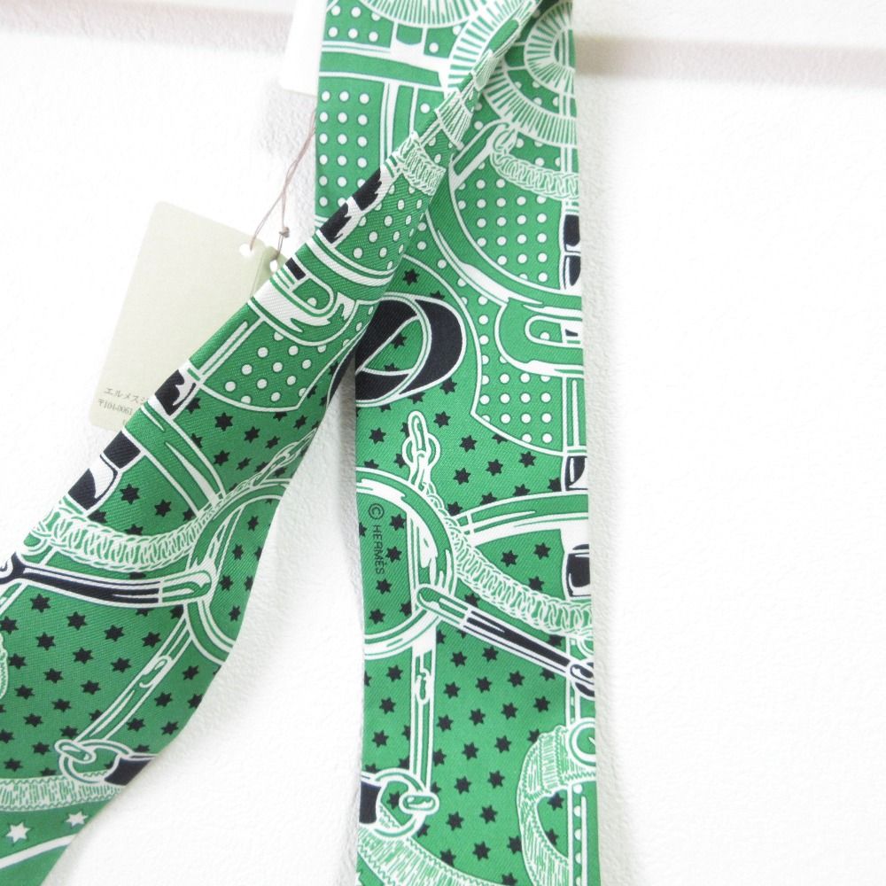 未使用 HERMES エルメス エプロンドール シルク ツイリー