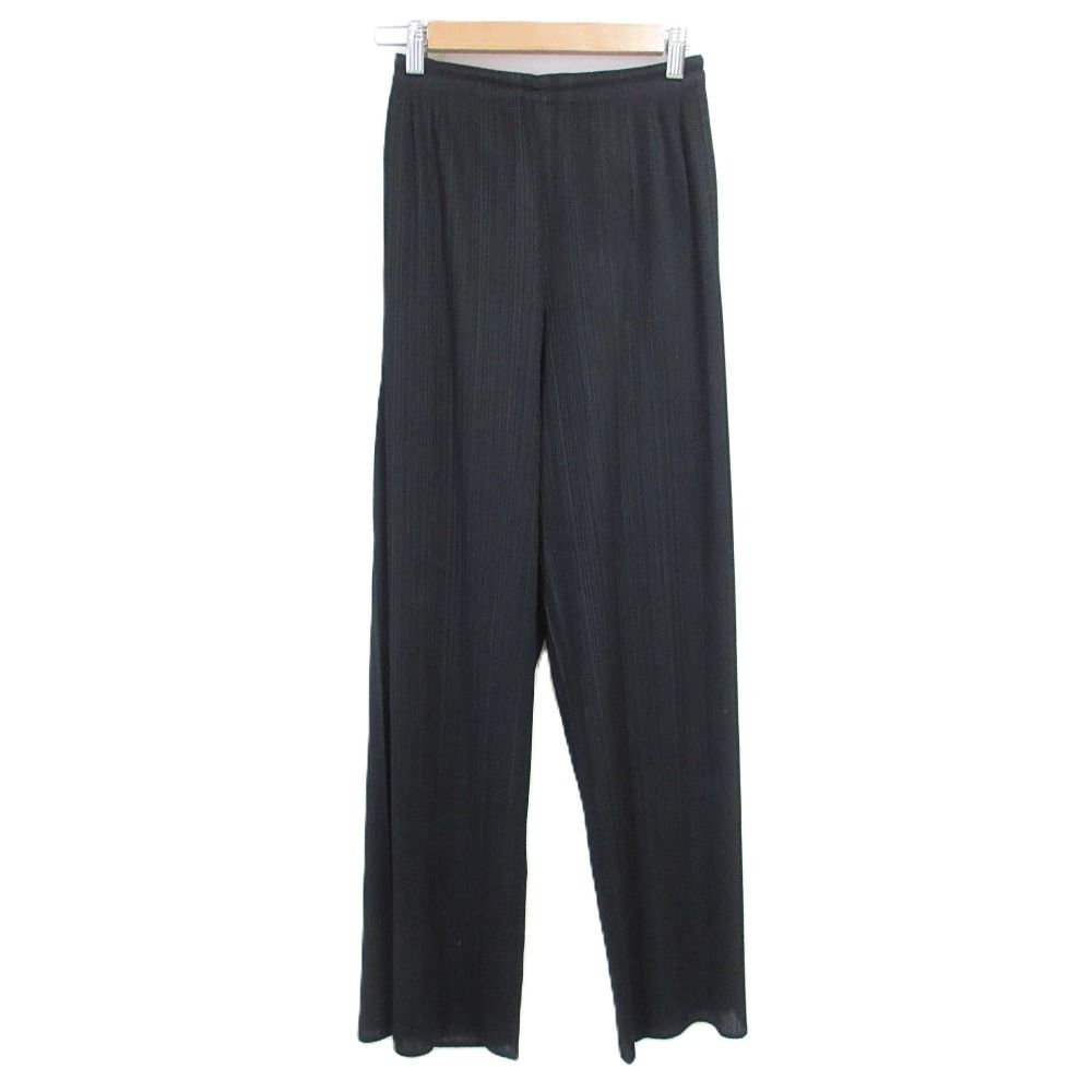 PLEATS PLEASE プリーツプリーズ イッセイミヤケ イージーパンツ サイズ3 ブラック レディース 古着