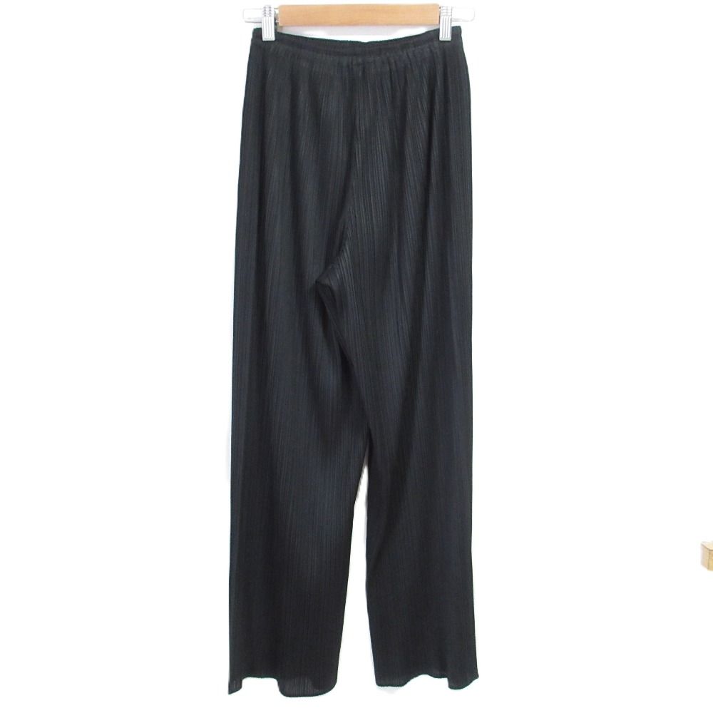 PLEATS PLEASE プリーツプリーズ イッセイミヤケ イージーパンツ サイズ3 ブラック レディース 古着