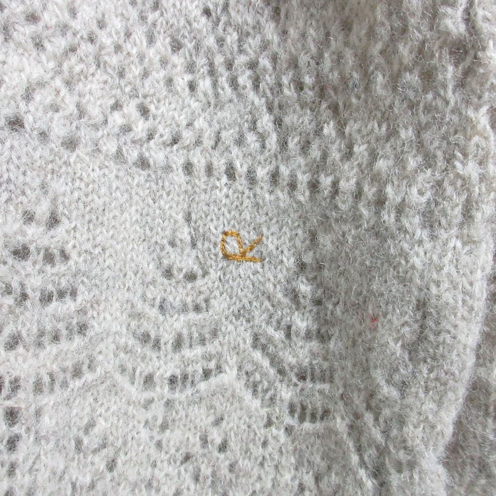  45 R フォーティファイブアール シェットランドレースのカシュクール ニット カーディガン ベージュ レディース 古着 長袖 カーディガン ボレロ アンサンブル