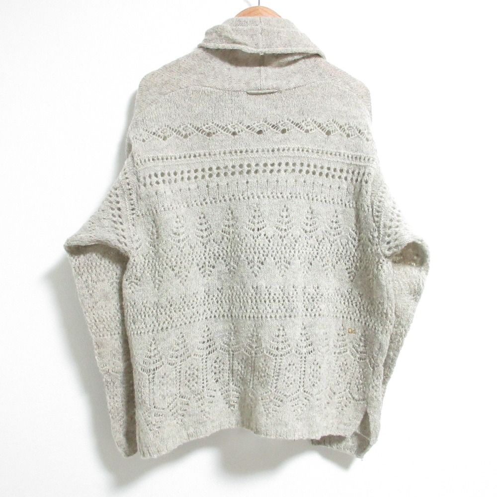 45R フォーティファイブアール シェットランドレースのカシュクール ニット カーディガン ベージュ レディース 古着