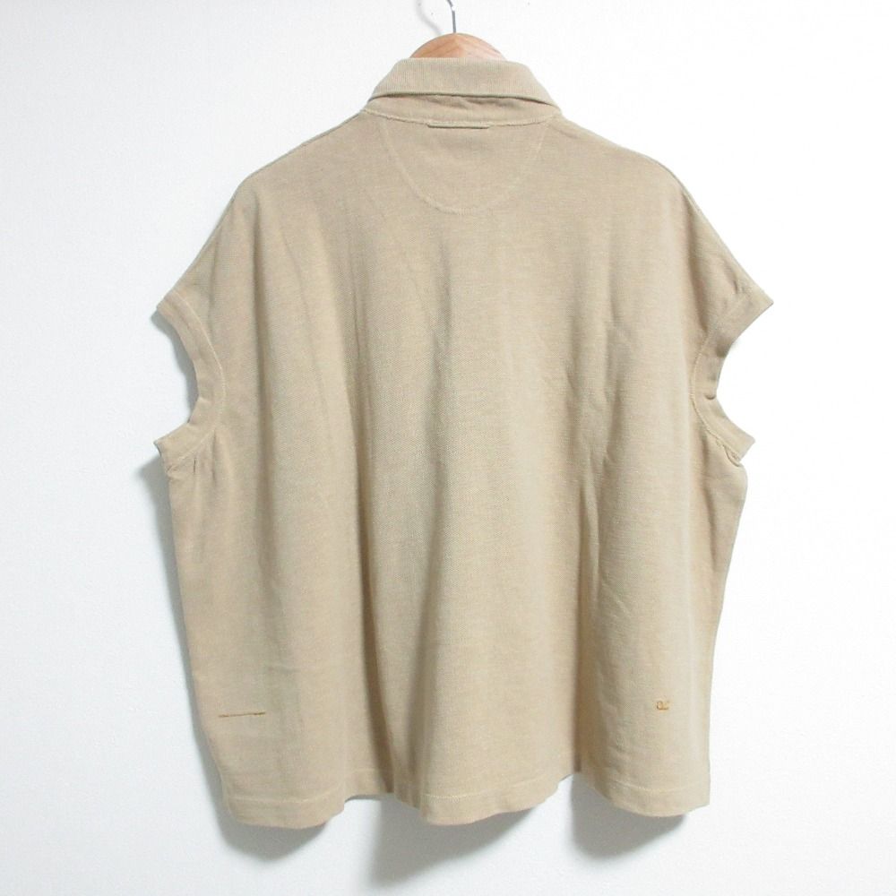45R フォーティファイブアール ジンバカノコの馬ポロシャツ ベージュ レディース 古着