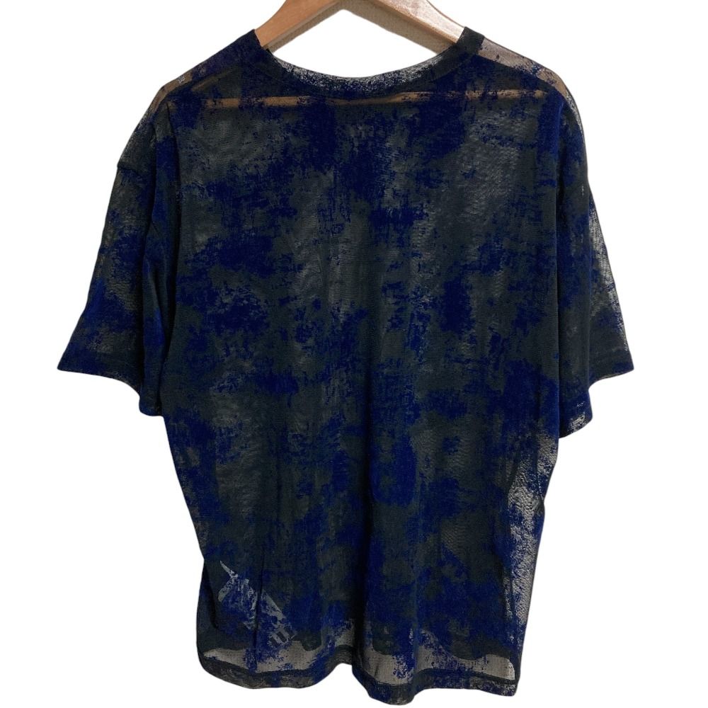 Y s ワイズ ヨウジヤマモト フロッキー チュール プルオーバー カットソー YH-T07-062 サイズ2 ブラック ブルー レディース 古着