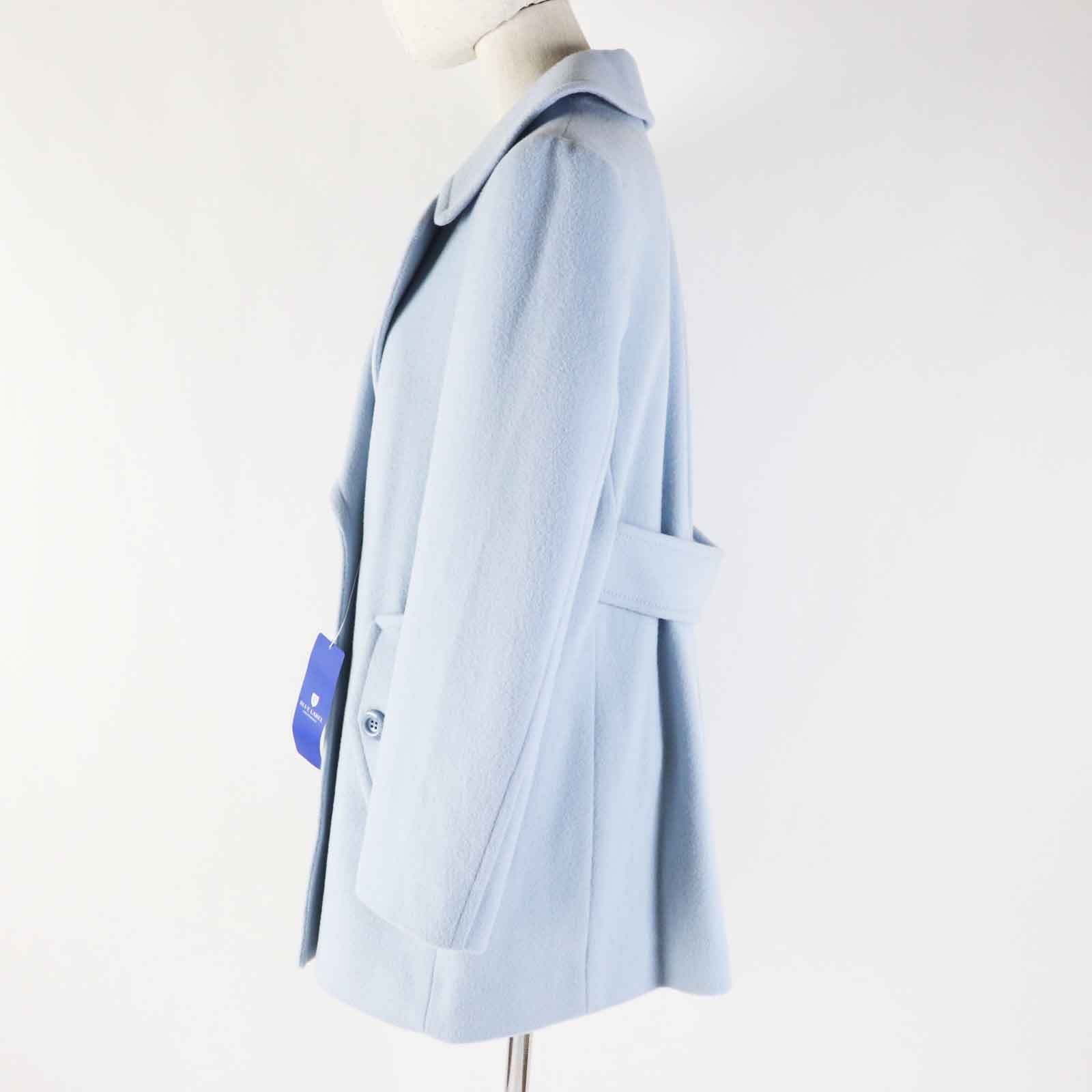 良品✨ブルーレーベルクレストブリッジ ウールコート38 黒 CBチェック テクニカルウールクレストブリッジチェックステンカラーコート