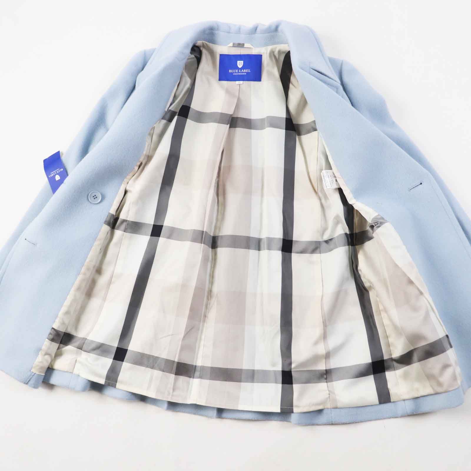 ブルーレーベルクレストブリッジ ウールコート ファインウールダブルビーバースタンドカラーコート（コート）｜BLUE