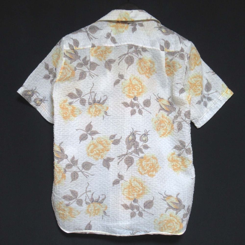 CELINE セリーヌ フィービー期 フラワープリント オープン シャツ サイズ36 ホワイト系 レディース 古着