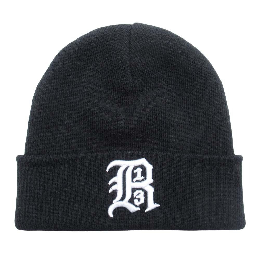 24aw R13 アールサーティーン SKULLY HAT ビーニー ニット帽 ワッチキャップ ニットキャップ 帽子 OS 黒 ブラック メンズ 古着