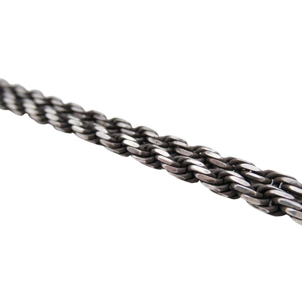 ノーブランド イタリア製 フレンチロープチェーン ネックレス シルバー ジュエリー 925刻印 18.3 g メンズ レディース 古着