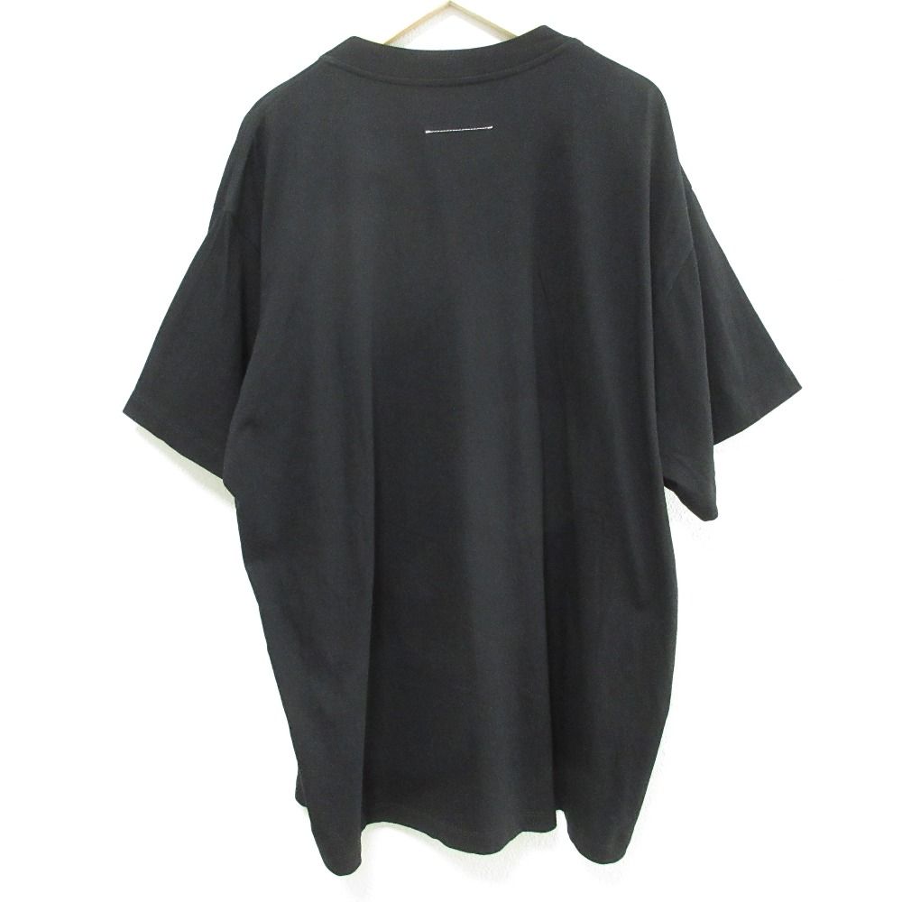 24SS MM6 エムエムシックス メゾンマルジェラ INVITATION オーバーサイズ Tシャツ サイズS ブラック レディース 古着
