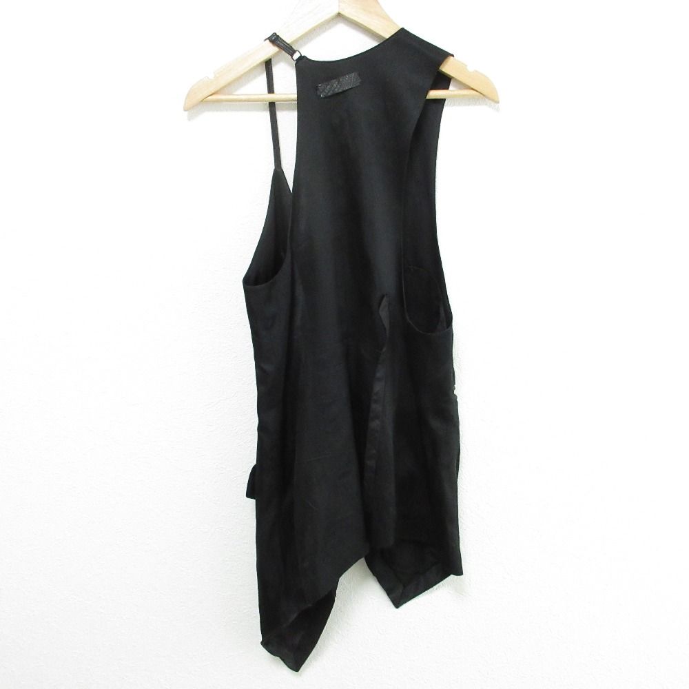 IF SIX WAS NINE シックスワズナイン ESCARGOT SLIP VEST ロングジレ ベスト サイズ0 ブラック メンズ レディース 古着