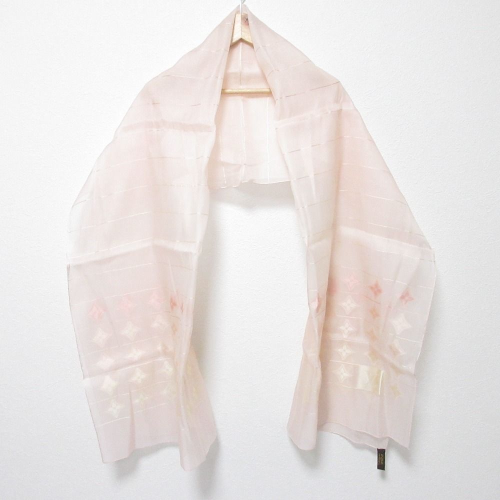 希少Louis Vuitton ピンク ストール 大判シルクウール LOUIS VUITTON