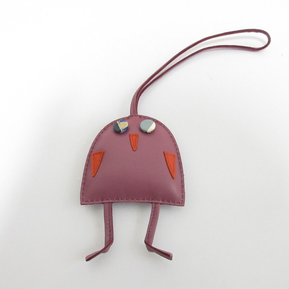HERMES エルメス プティ アッシュ フクロウ バッグチャーム パープル レディース 古着