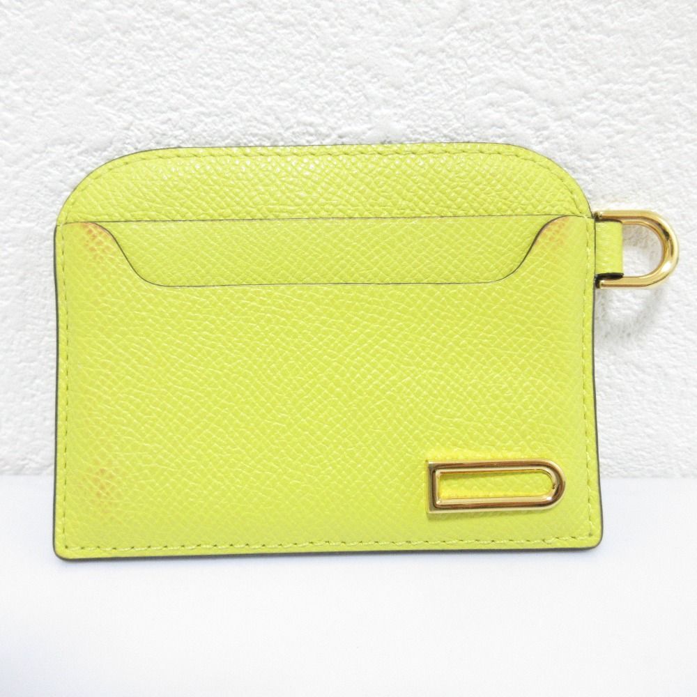 DELVAUX デルヴォー Vagabond Zipped Card H er カードケース AB0648BKN0AZCDG イエロー レディース 古着