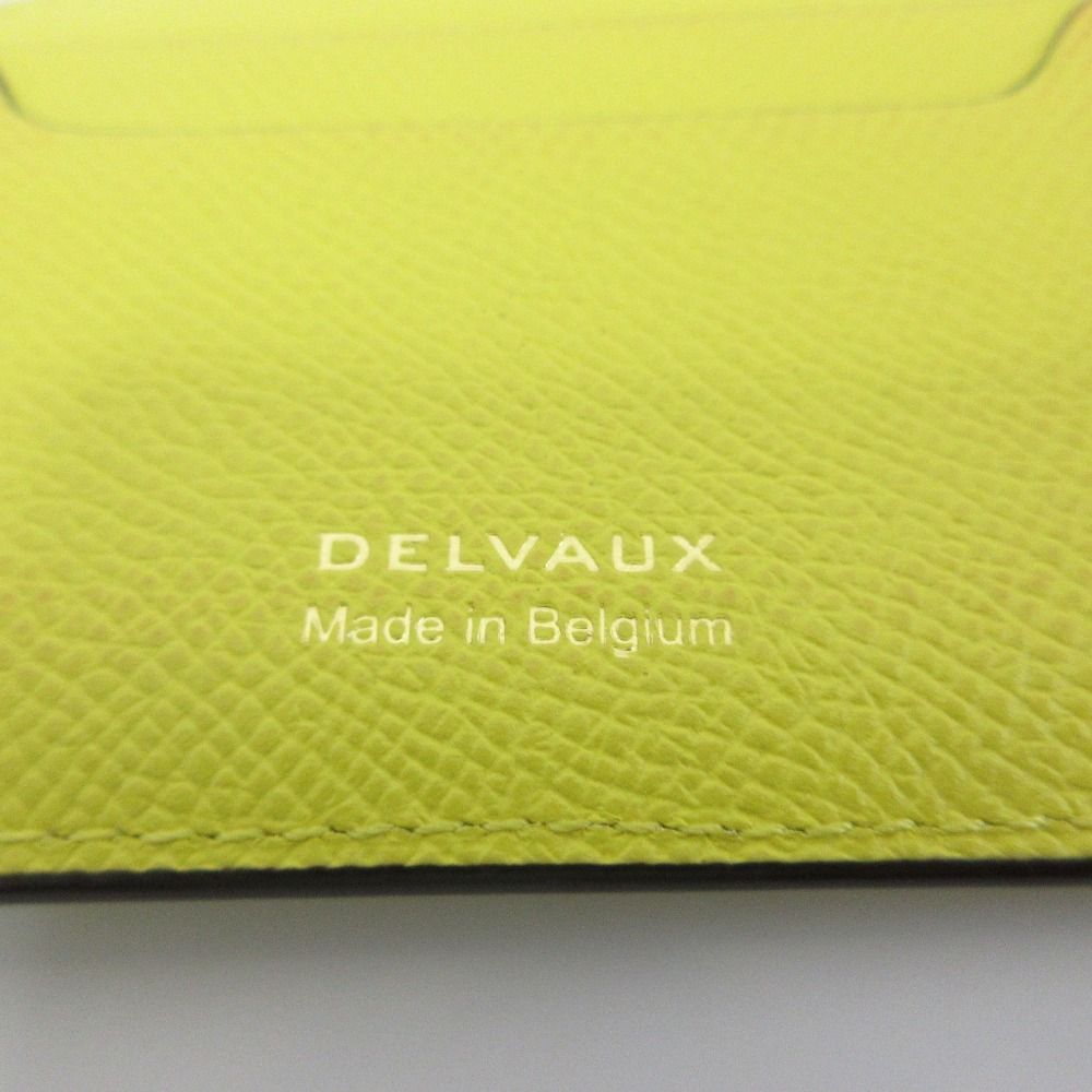  DELVAUX デルヴォー Vagabond Zipped Card H er カードケース イエロー レディース 古着 パスケース 定期入れ 小物