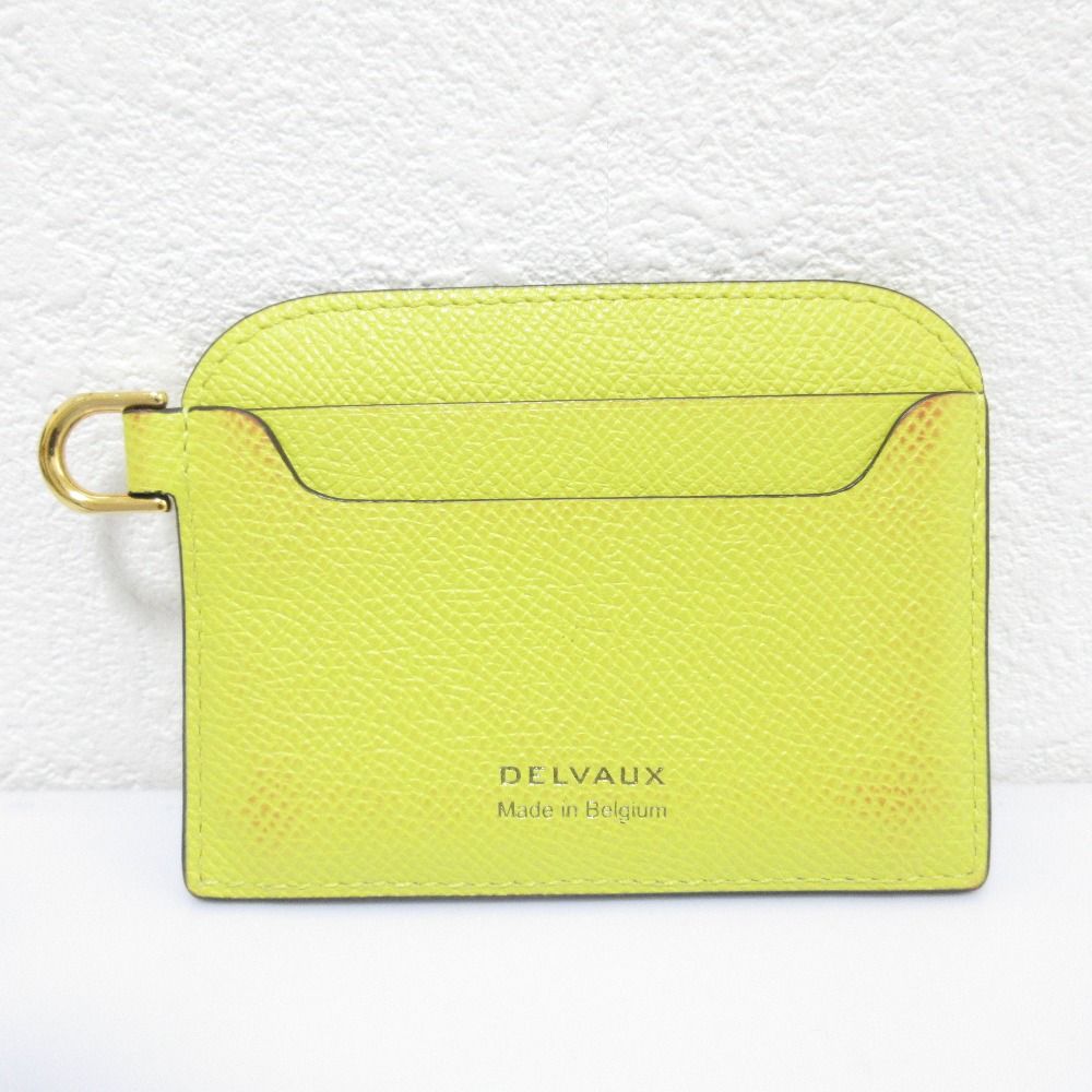 DELVAUX デルヴォー Vagabond Zipped Card H er カードケース イエロー レディース 古着