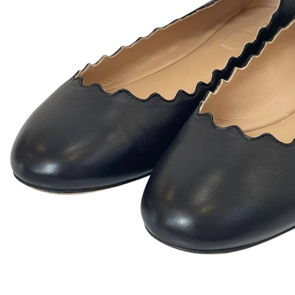 良品 Chloe クロエ スカラップ フラットシューズ パンプス 36/23cm相当